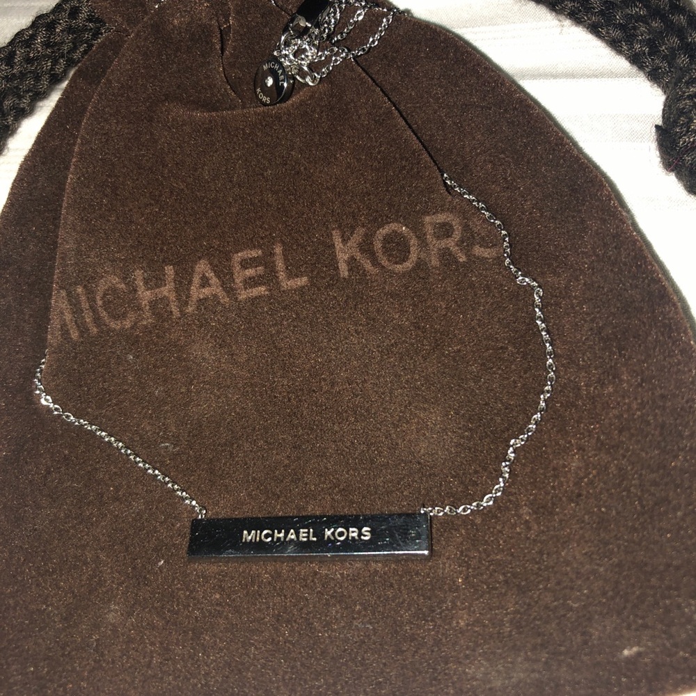 SOLD SOLD SOLD MK Bar Necklace &Genuine Turquoise